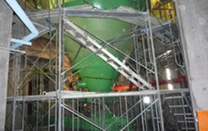 Silo hopper reinforcement work (example)